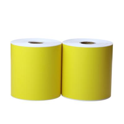 China Waterproof Self Adhesive Yellow Thermal 100*150 Shipping Labels, 250 Sticker Per Roll for sale