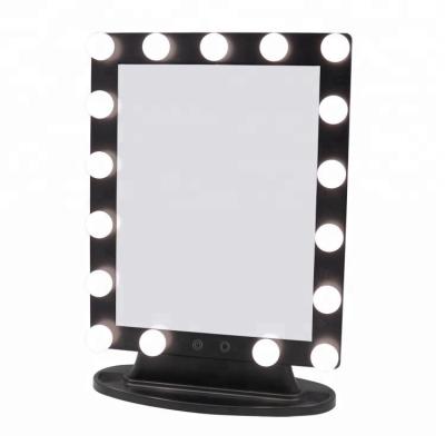 China Lighted Dressing Table Makeup Vanity Hollywood Table Mirror With Light Bulbs for sale