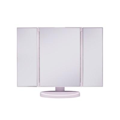 China Square Shape 3 Way 2X Magnifying Mirror Triple Magnifying Vanity Table Mirror for sale