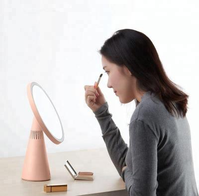 China Desktop Mirror Touch Sensor Switch 5X Magnifying Bluetooth Speaker Led Makeup Mirror for sale