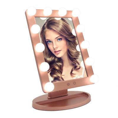 China Amazon Lighted Makeup Mirror Lights Hot Selling 12 LED Bulbs LED Vanity Lighted Hollywood Makeup Mirrors for sale