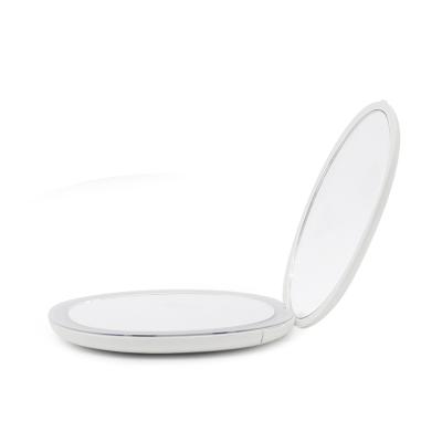 China Lighted Portable Pocket LED Mirror With Double Sided 10X Magnifying Makeup Mirror for sale