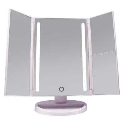 China Lighted Folding Mirror LED Lighted 2X 3X Magnifying Makeup Mirror For Girls for sale