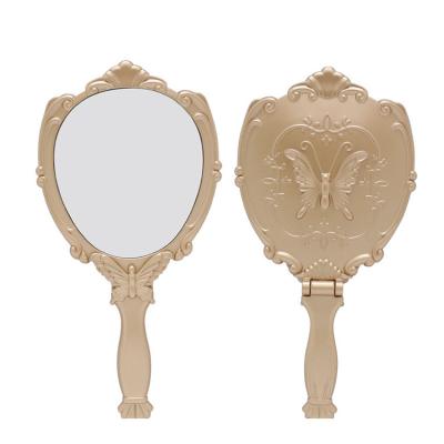 China Custom Foldable Plastic Lighted Hand Held Mirror for sale