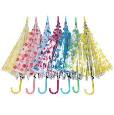 China 2023 Customs J Handle Modern Automatic Wholesale Upright Colorful Transparent Sunshade Umbrella Custom Automatic Parasol With Logo for sale