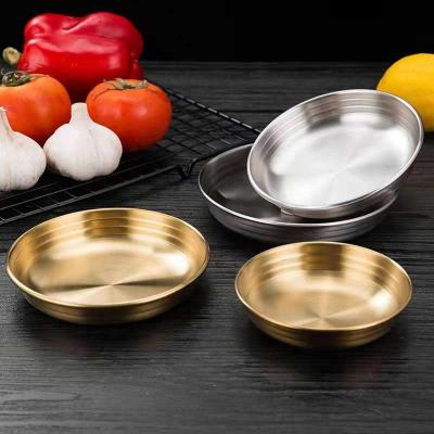 China Sustainable High Quality Round Korean Style Stainless Steel Sushi BBQ Threaded Mini Dish Sauce Bowl for sale