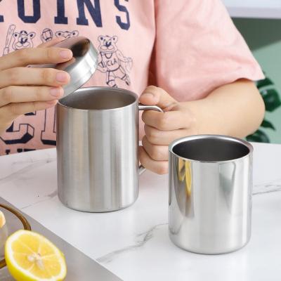 China Sustainable 304 Stainless Steel Water Mug With Insulation Lid Tropical Children's Cup Coffee Mug Wholesale for sale