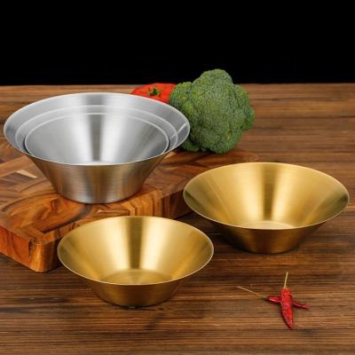 China Viable Japanese Style Stainless Steel Bowl Cold Noodle Bowl Korean Mixed Food Rotisserie for sale