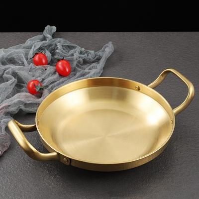 China Viable Korean Style Cooking Cook Stainless Steel Instant Ramen Noodle Pot With Lid Cookware Frying Pot for sale