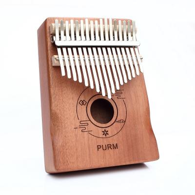 China Mahogany factory wholesale piano 17 keys kalimba finger piano portable musical instruments for sale