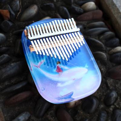 China Color PURM 17 Keys Kalimba Thumb Transparent Piano Finger Piano Acoustic Musical Instrument Color for sale