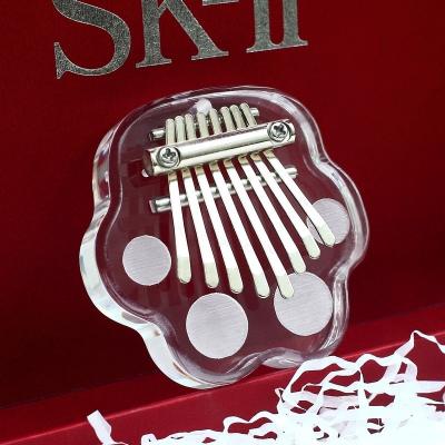 China Factory Supply Crystal 8 Notes Mini Kalimba Wooden Acrylic Kalimba 8y Thumb Key Mini Piano for sale