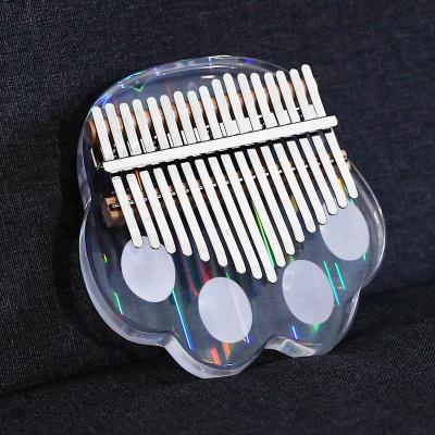 China Free Custom Logo Entertainment 17 Finger Acrylic Master Piano Crystal Indoor Kalimba Free Custom Musical Instrument for sale