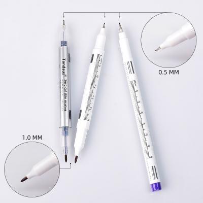 China Permanent Marker Pen Purple Eyebrow Marker Pen Microblading Eyebrow Eyebrow Marker Pen Microblading Eyebrow Makeup Tattoo Skin Marker Easy To Use Skin Tracing Pens for sale