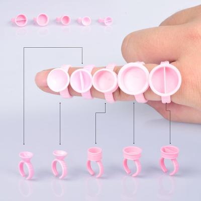 China Easy to use Disposable Glue Ring Cups Pigment Ink Cup Microblading Permanent Makeup Tattoo Ink Ring Cup Nail Art Tattoo Pigment Holders for sale