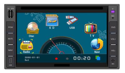 China High Definition Double Din Car Dvd Player ,  RDS IR DVD Bluetooth Navigation System for sale