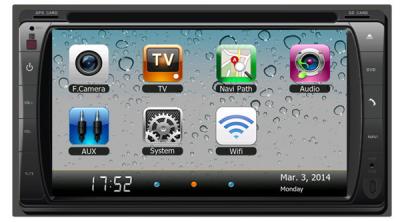 China Universal Touchscreen Car Multimedia Navigation System , HD 2 Din Dvd Player for sale