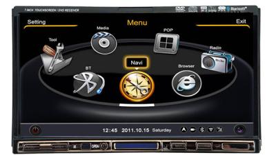 China Universal-Auto-DVD-Spieler 1080P Windows 7 Zoll mit TF-Karte 800 x Entschließung 480 zu verkaufen