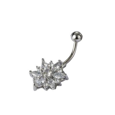 China Stainless Steel-Copper Hypoallergenic Belly Button Ring Body Jewelry Wholesale Fashion Belly Ring TRENDY for sale