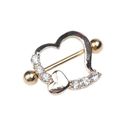 China Gun ear studs European and American hot sale simple love border gold-plated earrings for sale