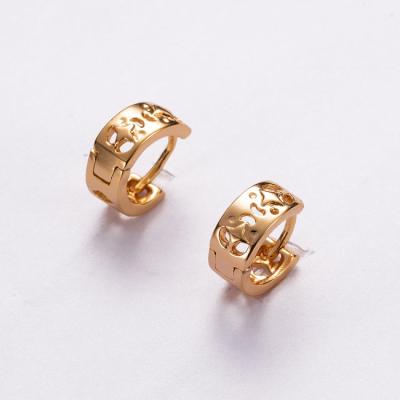 China Hot Selling Vintage Fashion Personality Design Niche Style Gold Plated Stud Earrings for sale