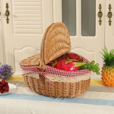 China Sustainable Light Weight Basket Oem  Vintage Outdoor Picnic Basket for sale