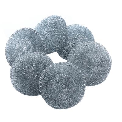 China Sustainable 20g Customized Galvanized Silver Cleaning Mesh Scourer for sale