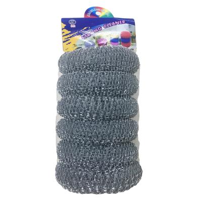 China YIWU Sustainable 6PCS Galvanized Steel Wire Mesh Scourer for sale