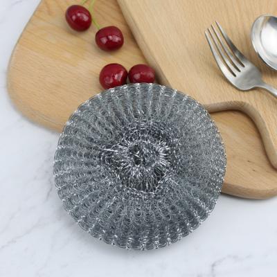 China Sustainable Different Weight Metal Wire Sponge Galvanized Wire Mesh Pan Scourer for sale