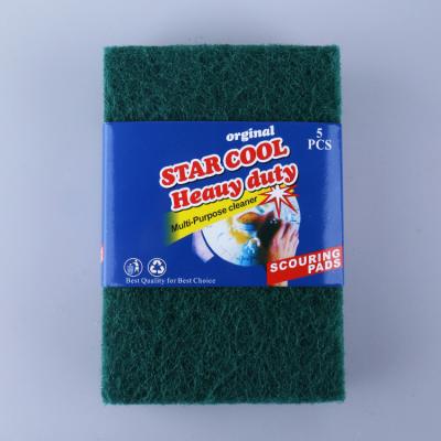 China Sustainable Heavy Duty Cleaning Scouring Pad With Sand Green For Kitchen Household for sale