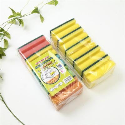 China Sustainable Kitchen 5PCS Scouring Dish Pad Eco Friendly Scrubber Cleaning Sponge for sale