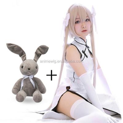 China 100cm High Quality Straight Long Yosuga Beige Straight No Sora Kasugano Sora Wig Synthetic Anime Cosplay Wigs for sale