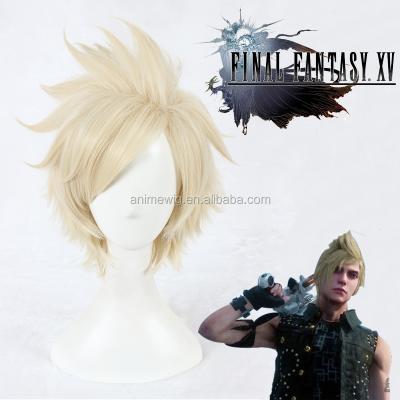 China 35cm Final Fantasy FF15 Prompto Argentum Short Straight Beige Wig Cosplay Anime Hair Synthetic Wig for sale