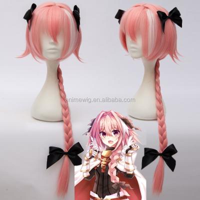 China Straight 80cm Long Peluca Fate Cosplay Anime Cosplay Costume Synthetic Wigs GrandOrder Apocrypha Pink Wig for sale