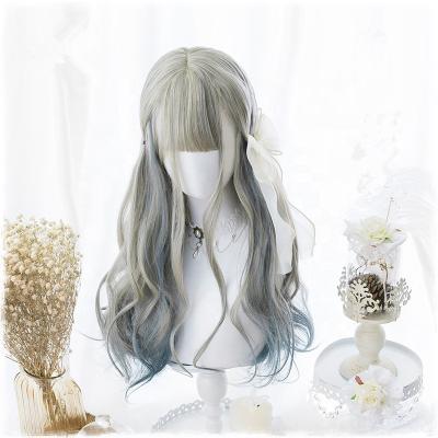 China High Quality Long Body Wave 65cm Color Mixed Synthetic Anime Hair Lolita Wigs Cosplay Wig For Girls CS-825A for sale