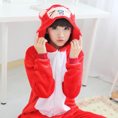 China High Quality Breathable Animal Cosplay Flannel Ali Red Fox Halloween Pajamas Sets Unisex Adult Carnival Pajamas Sets for sale