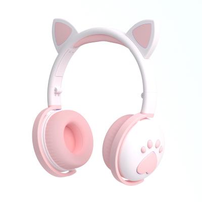 China HOT Glowing Cat Ear Children BK1 Cartoon Stereo Foldable Mobile Phone Headset BT5.0 Earphone Wireless Headphones for sale