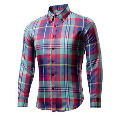 China Anti-Wrinkle Mens Fashion Clothes Custom Printed Long Sleeve Buttons Shirt for sale