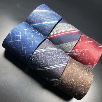 China New Normal Fashion Striped Plaid Men's Tie Leisure Classic Wedding Silk Tie for sale