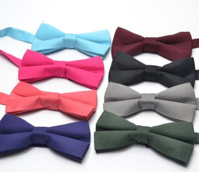 China New Solid Classic Kid Boys Girls Ties Baby Fashion Accessories Solid Color Children Bow Tie for sale