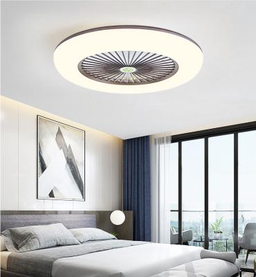 China Modern Modern Ceiling Fan Light 3 Speed ​​72W Adjustable Living Bedroom 55cm Round Ceiling Light Fan Remote Control and Mobile Phone APP for sale