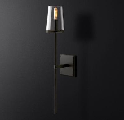 China Modern Designs Black Torch Sconce Simple Home Use Hotel Villa Wall Lamps Customized Lights for sale