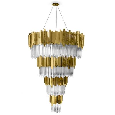 China Modern luxury crystal chandelier style living room dining room chandelier luxury hotel villa designer chandelier for sale