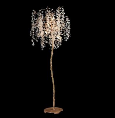 China Retro Modern Floor Lamp Living Room Dining Room Art Bedroom Copper Silver Branch French Luxury Crystal American Floor Lamp for sale