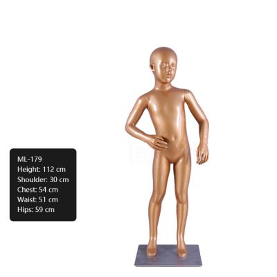 China Wholesale fiberglass full body mannequins champagne gold used mannequins kids mannequins for sale for sale