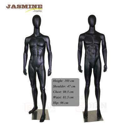 China Fashionable Full Body Fiberglass Slim Male Mannequin Faceless Abstract Male Types for sale