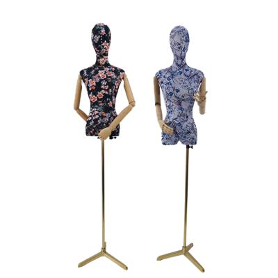 China Other New Design High End Mannequins Fiberglass Cloth Half Body Mannequin For Clothes Display Dummy for sale