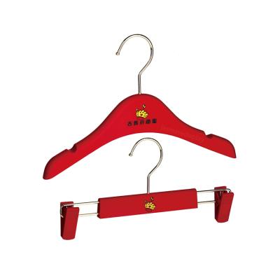 China Eco - Friendly Hanger For Kids Clothing Plastic Kids Coat Hangers With Clips for sale