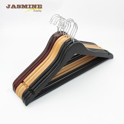 China Wholesale Custom Wooden Hangers Durable and Fashionable for Coat Suit Hanger for sale