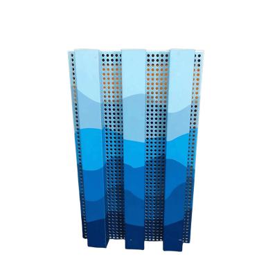 China Corrosion Resistance External Commercial Aluminum Art Deco Metal Panels Screen Blue Sky Metal Wall Tiles for sale